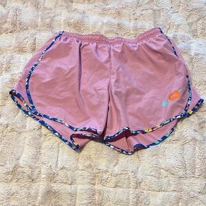 Nike Athletic Shorts in Pink with Blue Trim